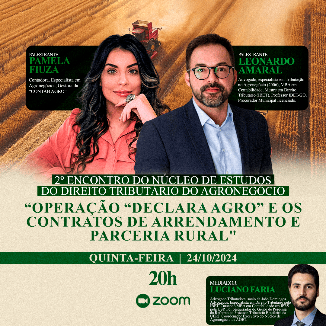2° Encontro do Núcleo de Estudos do Direito Tributário do Agronegócio.